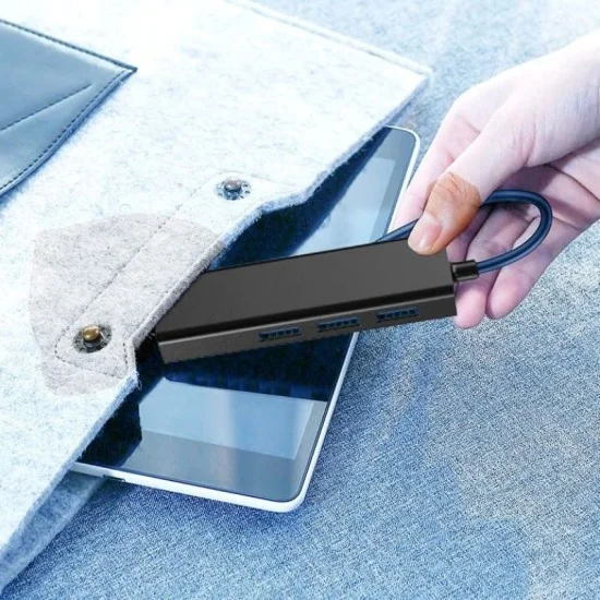 Choetech Usb-C To 3 Usb3.0 + Rj
